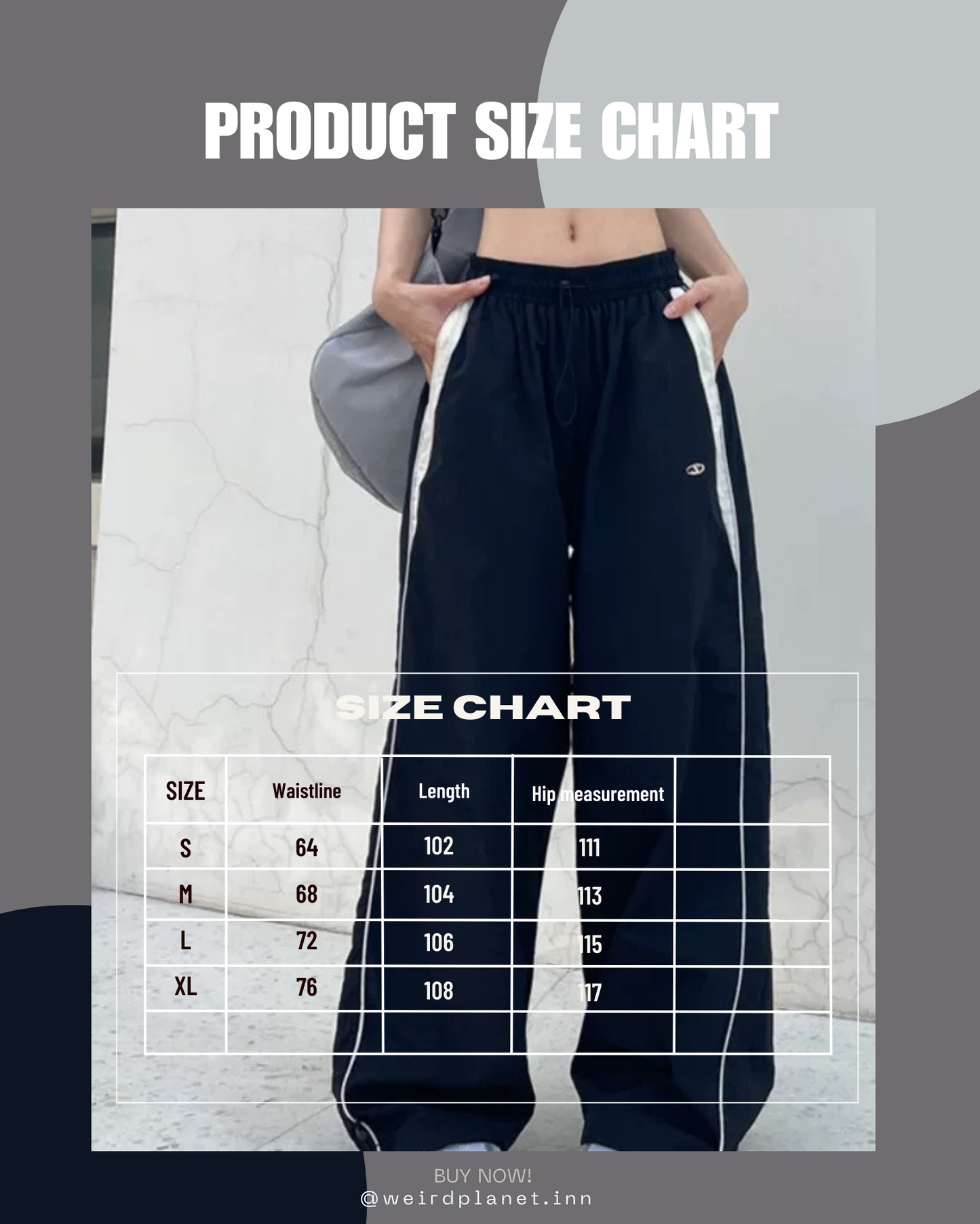 Black Korean baggy sport pants in acubi style for street fashion outfit in India
