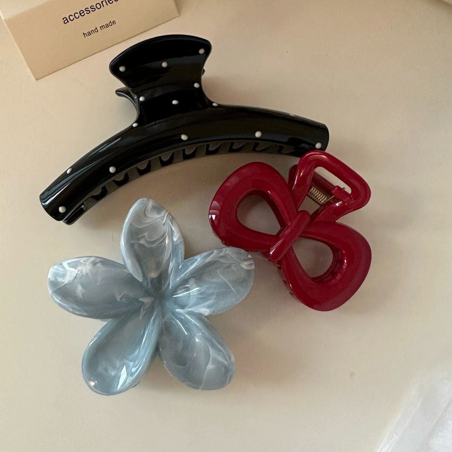 Polka Dot Hair Clips