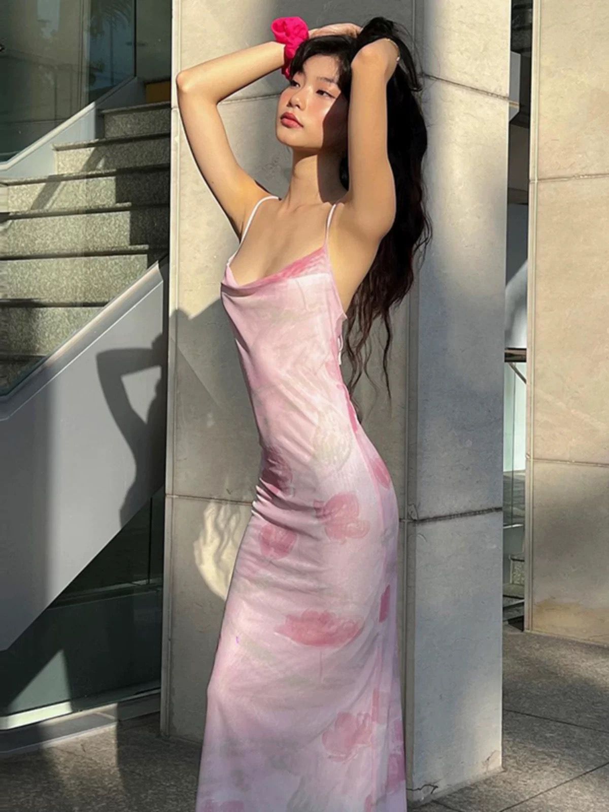 Double Mesh Suspender Dress