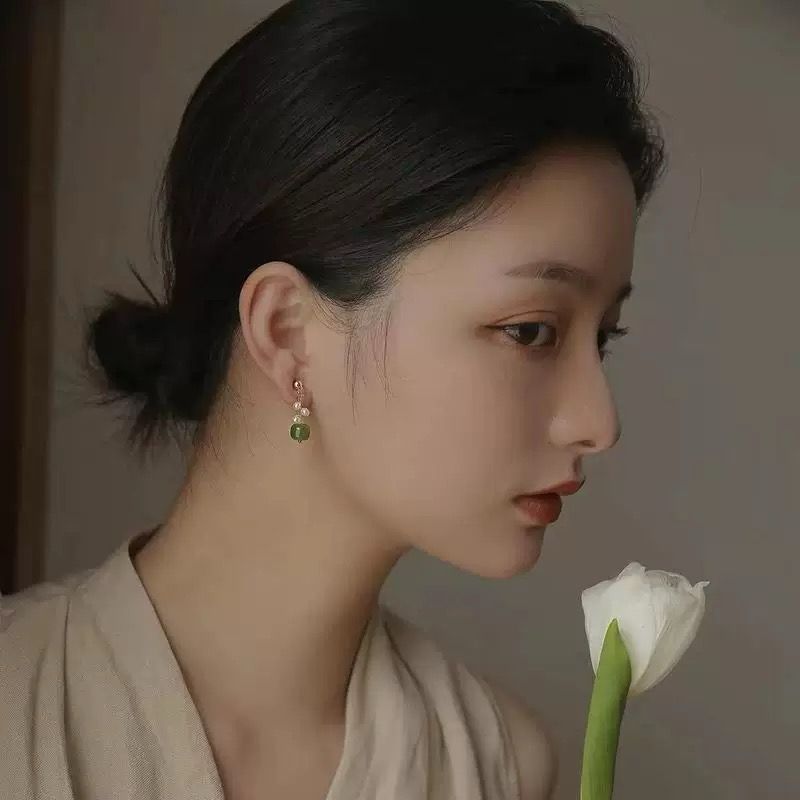 Hetian Jade Earring