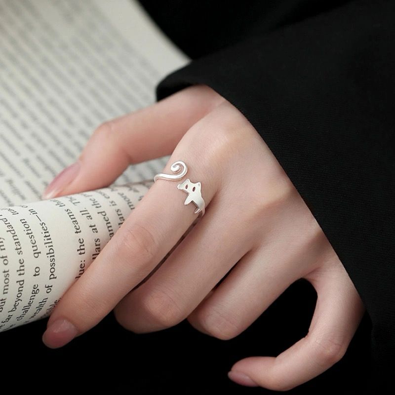 Sterling Silver Cat Ring