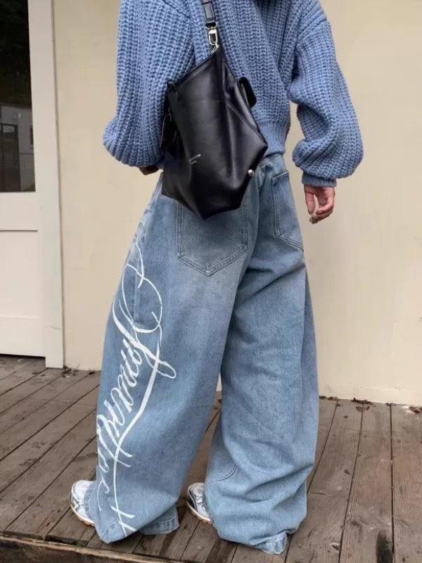 Manttoon Printed Baggy Jean