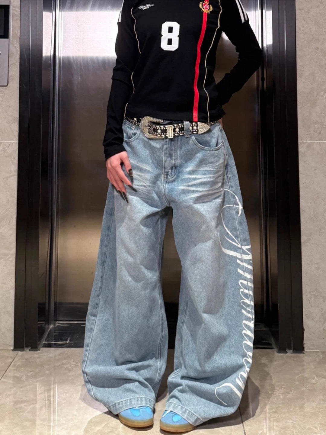 Manttoon Printed Baggy Jean