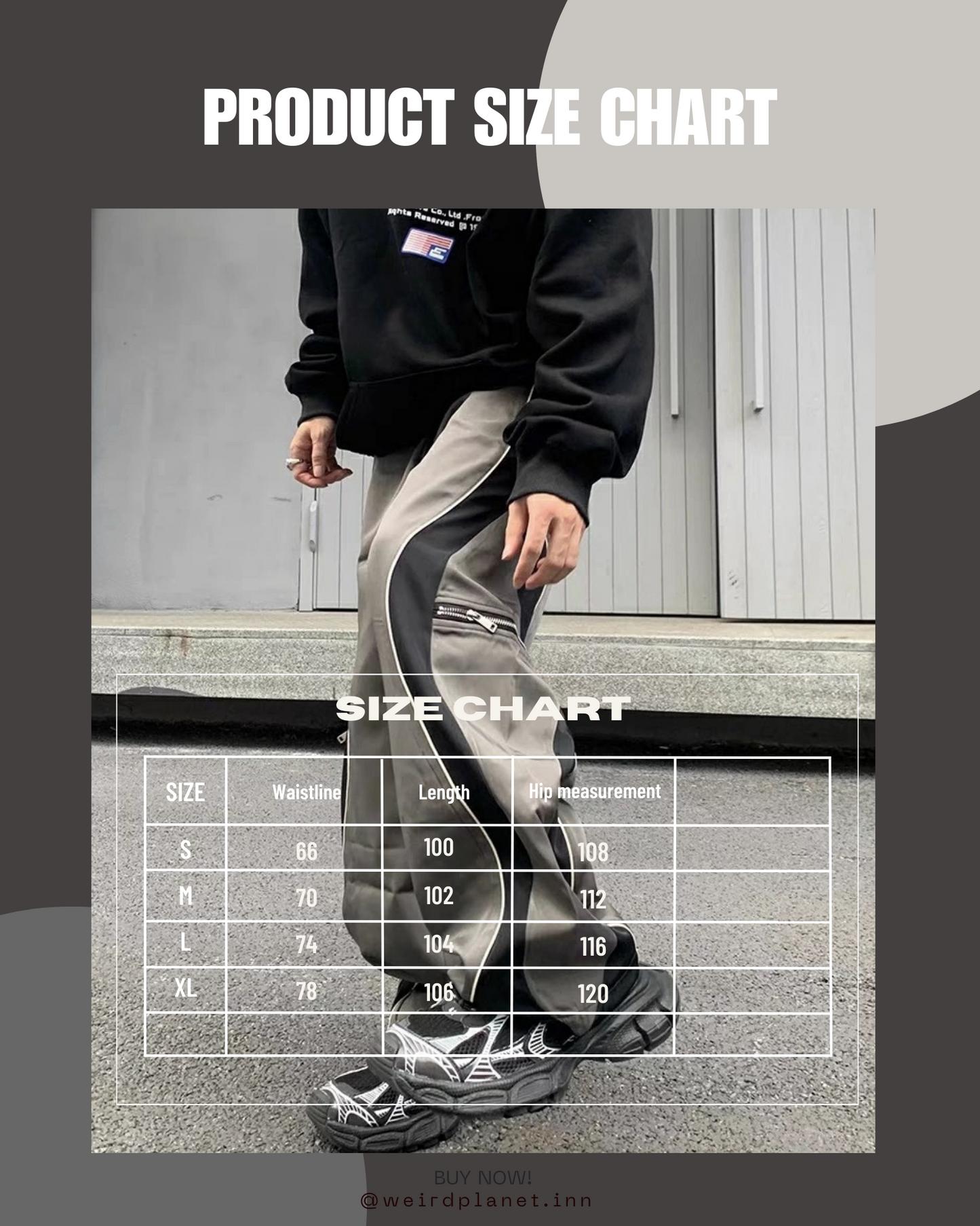 Contrast Line Baggy Pant