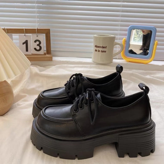 British Retro Lace-up Shoes