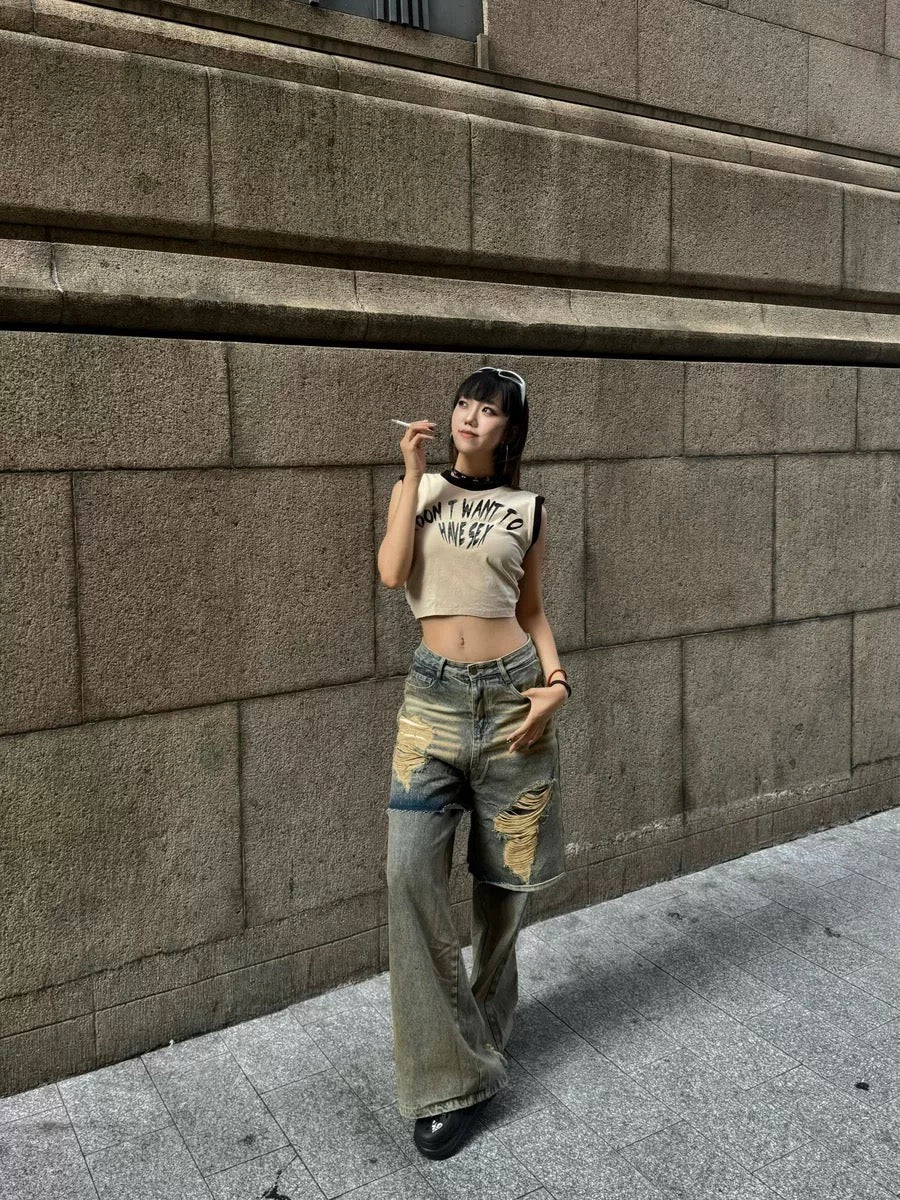 Scrill Pants ll Vintage Washed Denim Pants