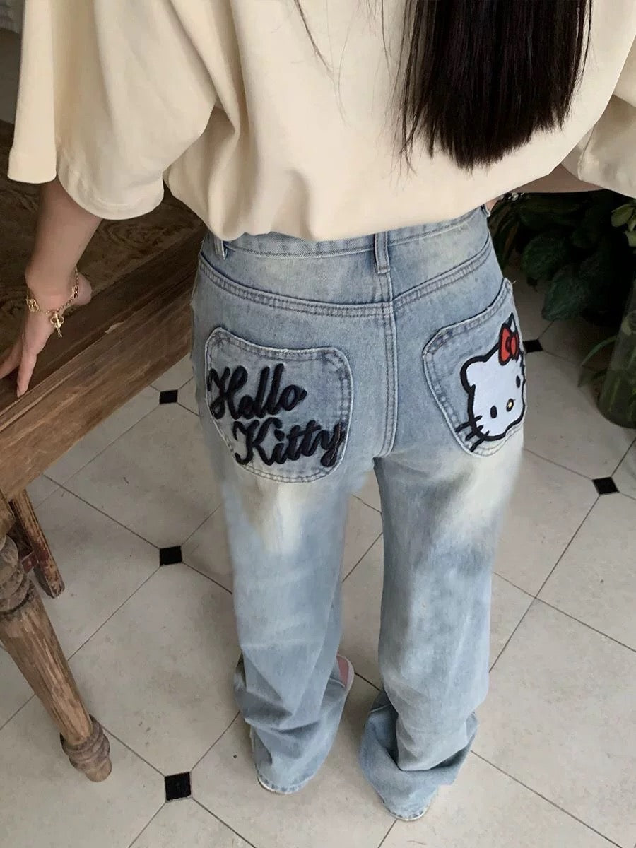 CUTE KITTY Baggy Jeans