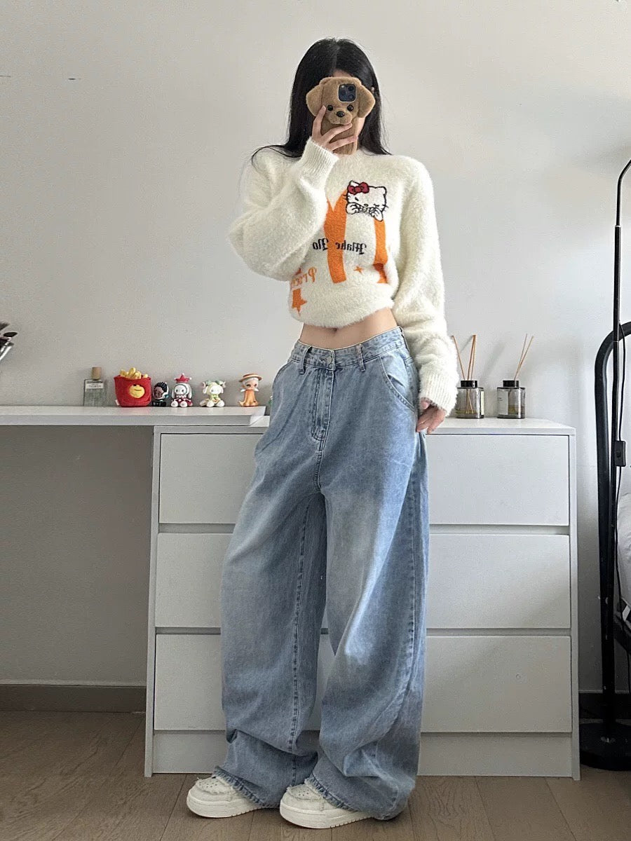 CUTE KITTY Baggy Jeans