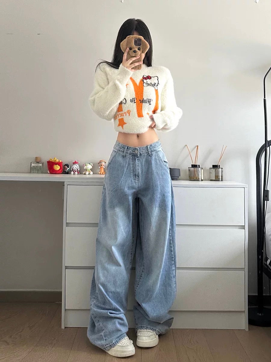 CUTE KITTY Baggy Jeans