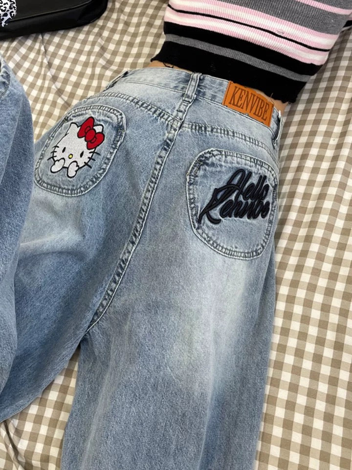CUTE KITTY Baggy Jeans