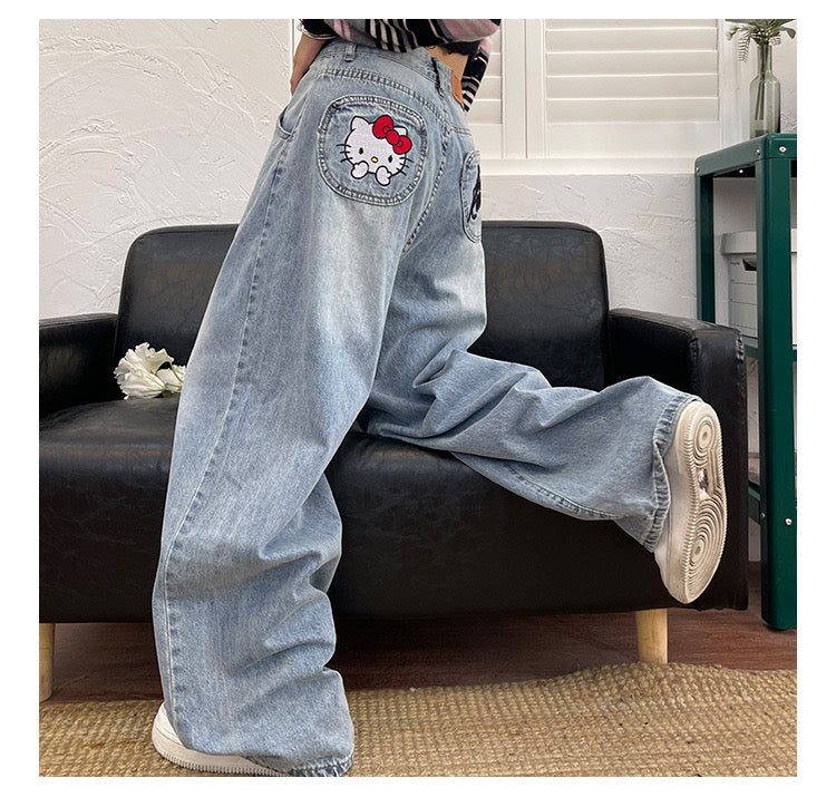 CUTE KITTY Baggy Jeans