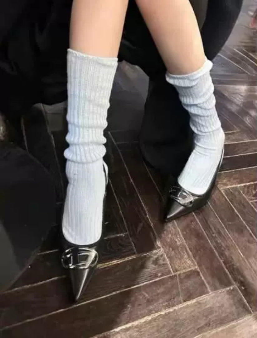 Pointed toe Diesel heels in Korean style heels in India fashion trend