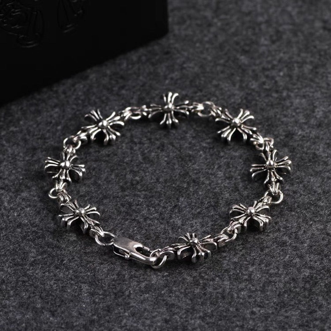 Chroṁe Hearts Floral Bracelet