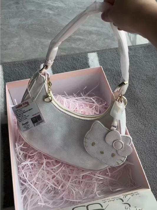 Iconic Hello Kitty side bag Acubi fashion styles.

