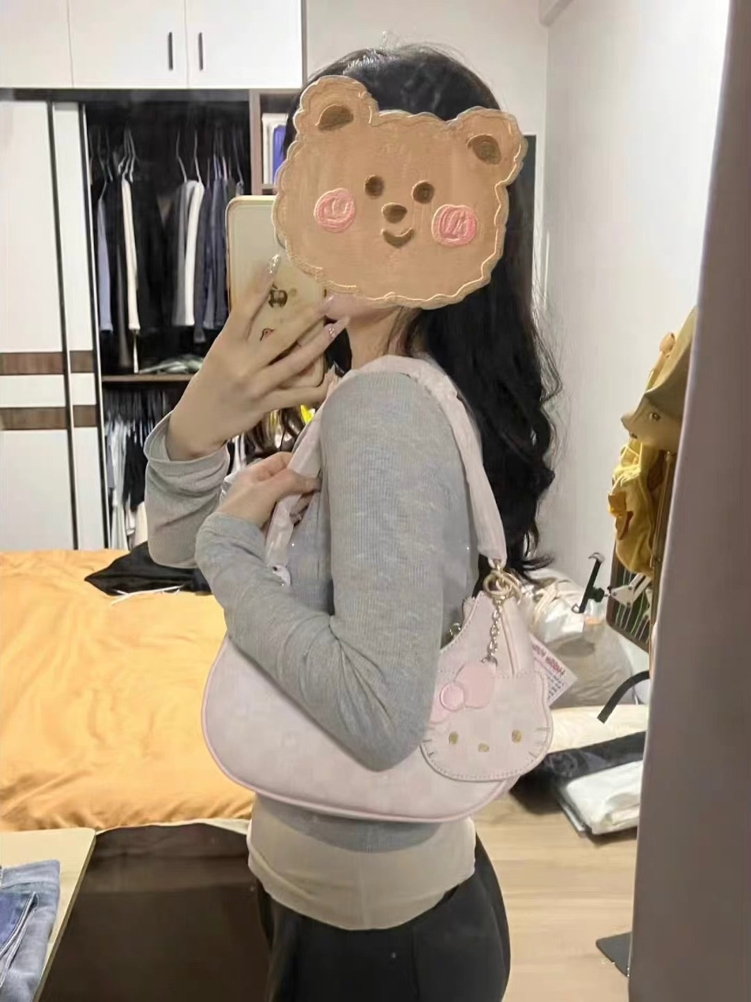 Iconic Hello Kitty side bag Acubi fashion styles.