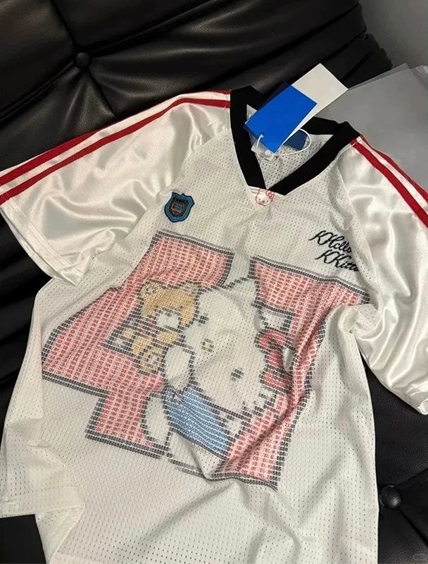 Kawaii Versity Cartoon Patch Tee