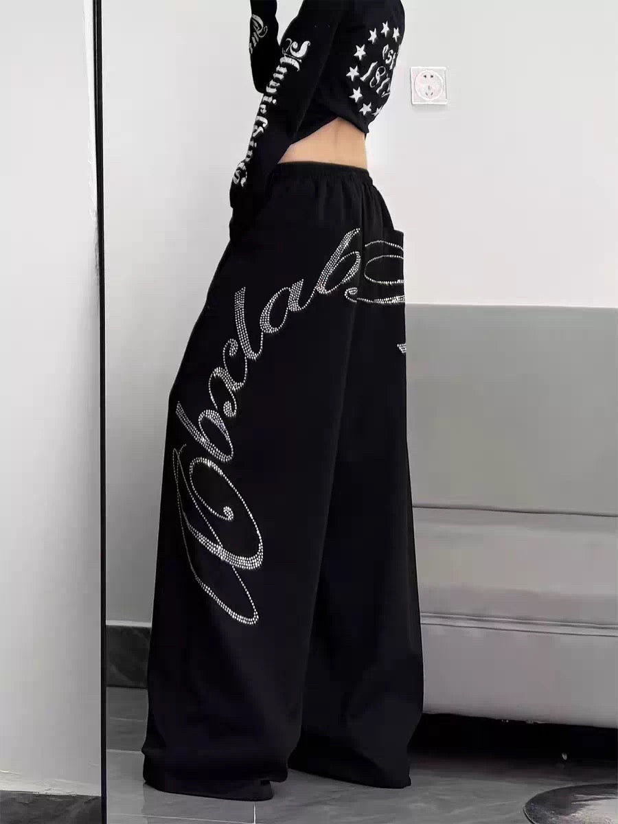Trendy Script Baggy Pants