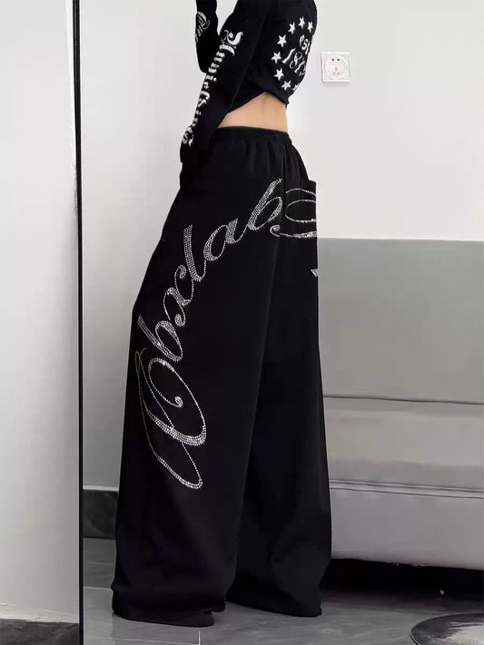 Trendy Script Baggy Pants