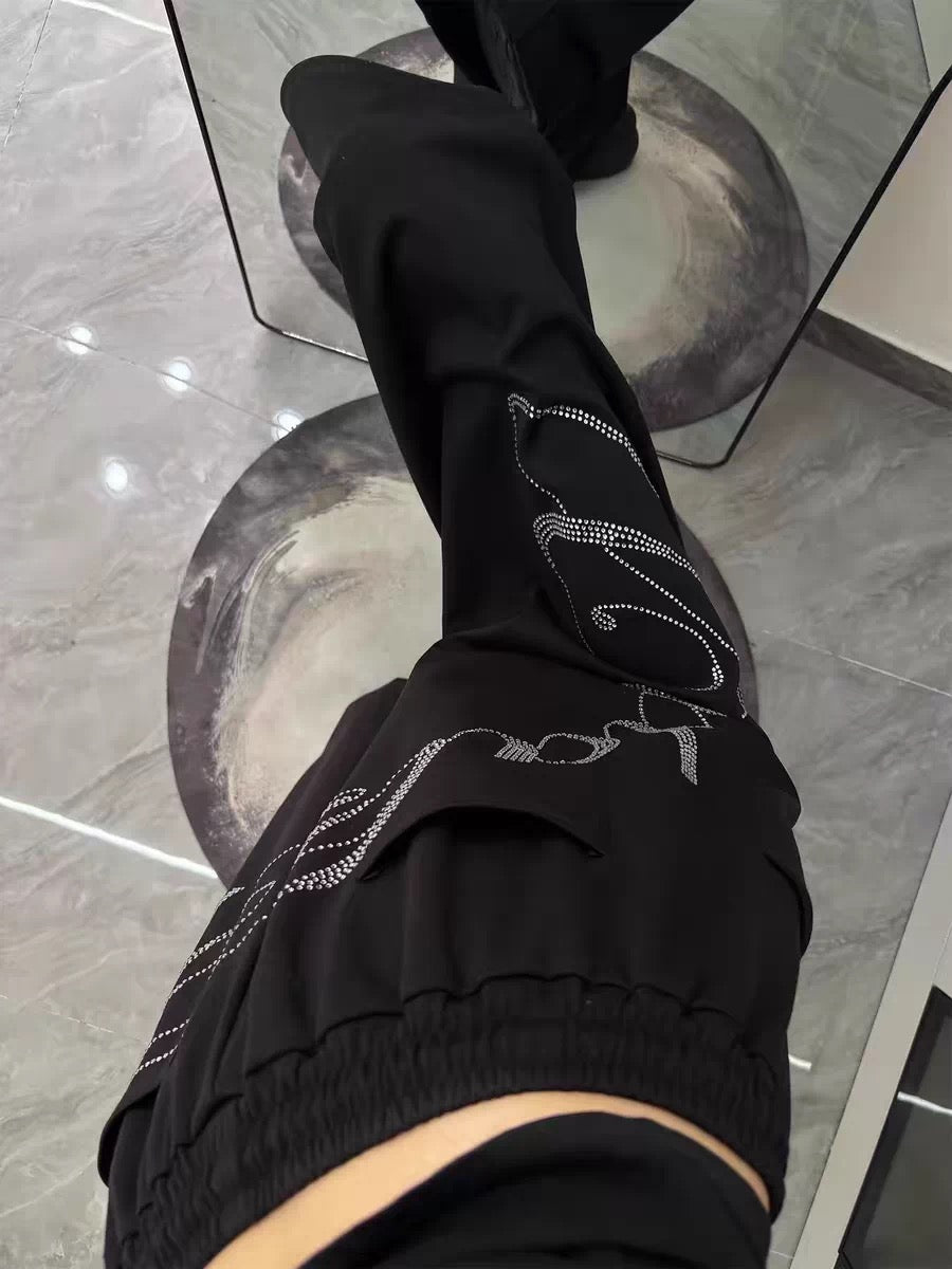 Trendy Script Baggy Pants