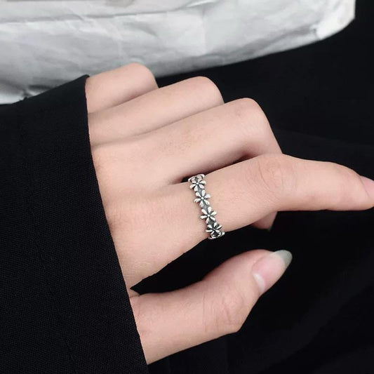 Silver Flower Ring