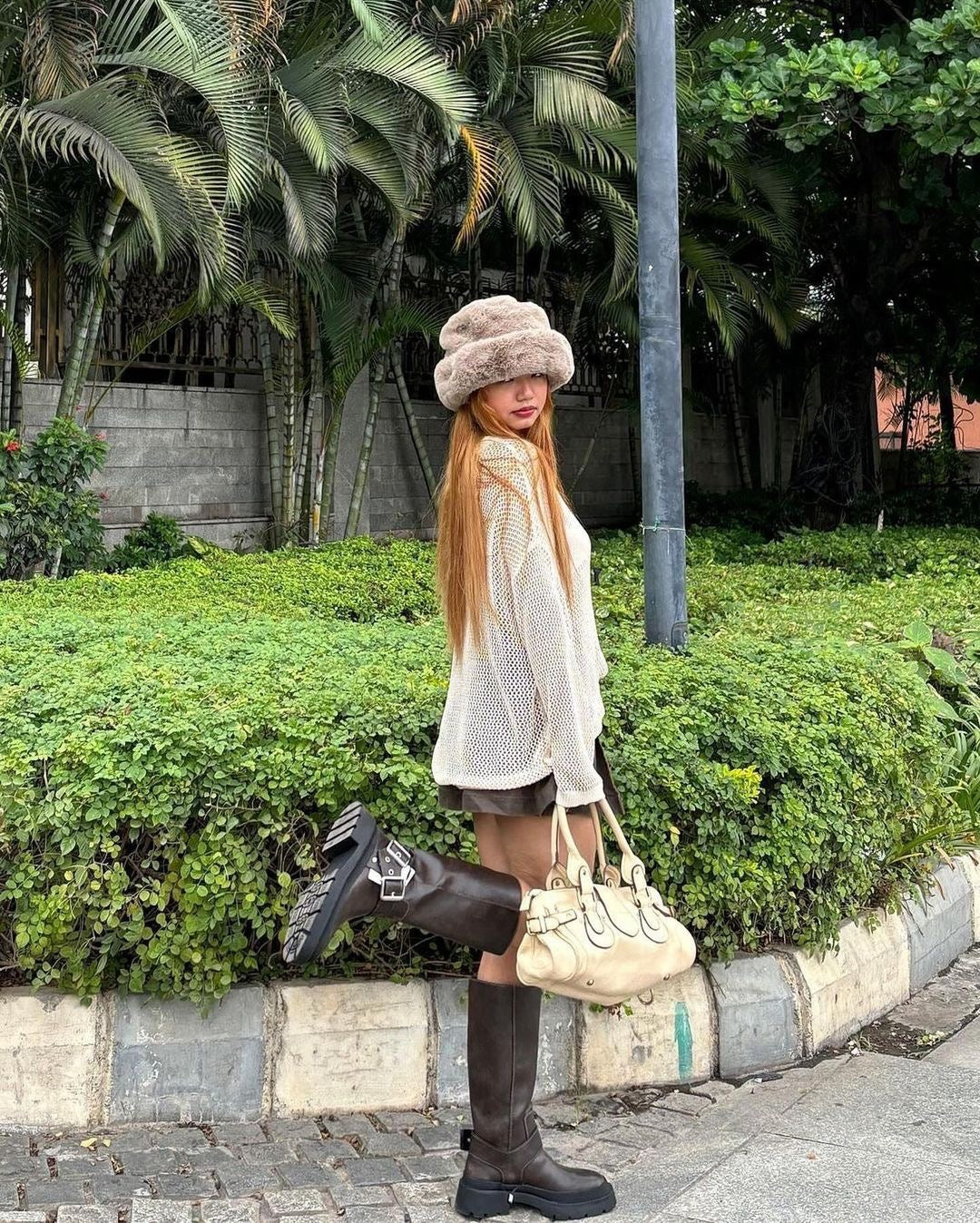 Cross Blessed Crochet Type Sweater