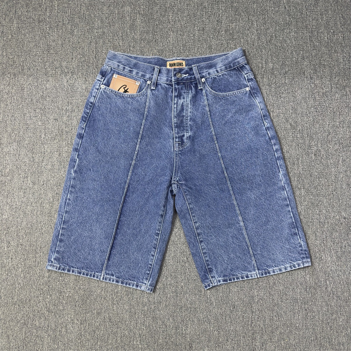 Corteiz C-Star Denim Jorts Faded Blue