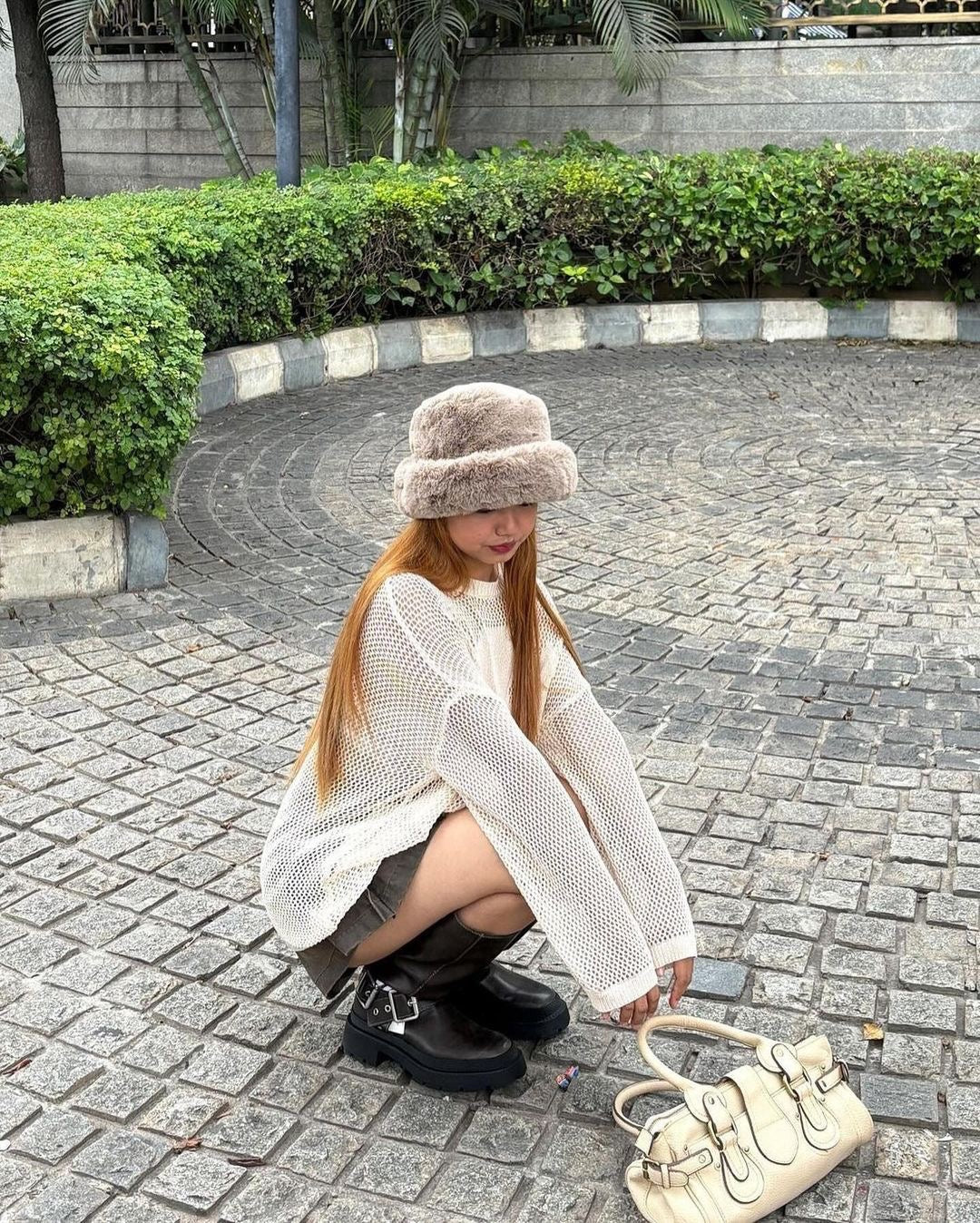 Cross Blessed Crochet Type Sweater
